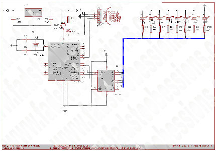 Single SN74HC595 Interface Schematic