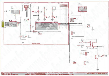 Ultrasonic Night Light Schematic